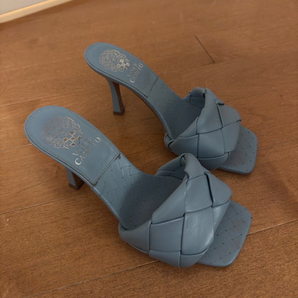 Blue Women's Heeled Sandals